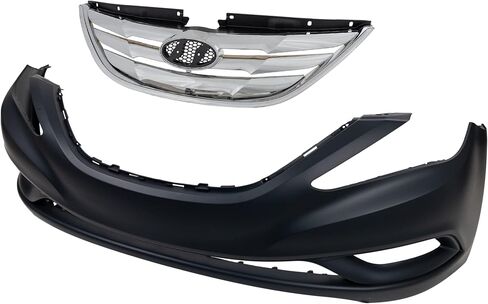طقم تجميع الشبكة الأمامية Garage-Pro لسيارة Hyundai Sonata 2011-2013، كروم، باستثناء الهجين، للموديلات ذات الشبكة الرئيسية من النوع 1 in Saudi Arabia