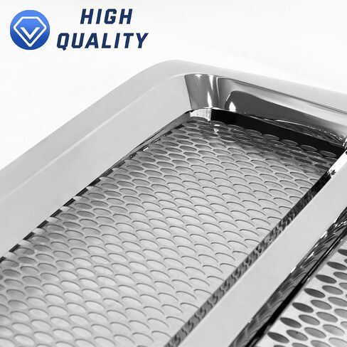 Chrome Front Hood Radiator Replacement Grille fit for 2023+ Peterbilt 579 (With Bug Screen) in Saudi Arabia