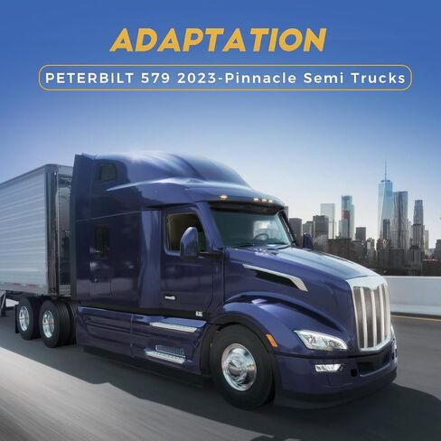 Chrome Front Hood Radiator Replacement Grille fit for 2023+ Peterbilt 579 (With Bug Screen) in Saudi Arabia