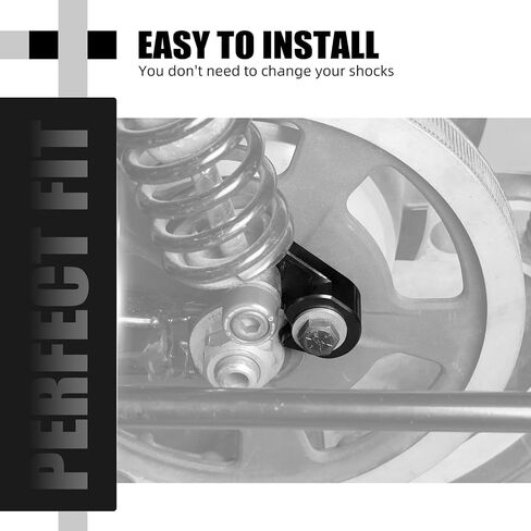 NICECNC Black Rear Suspension Riser 1" Shock Lift Bracket Lift Blocks Compatible with Harley Electra Glide Police FLHTP 2017-2024, Replacement for 47549-09A, See Fitment in Saudi Arabia
