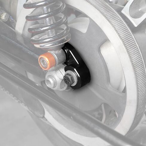 NICECNC Black Rear Suspension Riser 1" Shock Lift Bracket Lift Blocks Compatible with Harley Electra Glide Police FLHTP 2017-2024, Replacement for 47549-09A, See Fitment in Saudi Arabia