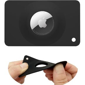 Ultra Airtag Holder Wallet Card,Slim Air tag Card,Airtags Card Case for Wallet,Purse,Handbag,Clutch,Backpack,Pocket,(Black, Airtag Not Included)