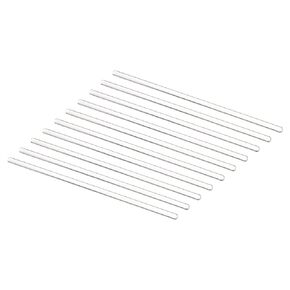 MECCANIXITY 3.3 Borosilicate Glass Stick 7.87" Length 6mm Dia Stir Rod Mixing Tools with Both Ends Round for Lab Kitchen Science 10Pcs