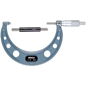 Mitutoyo 103-181 Outside Micrometer, Baked-enamel Finish, Ratchet Stop, 4-5" Range, 0.001" Graduation, +/-0.00015" Accuracy