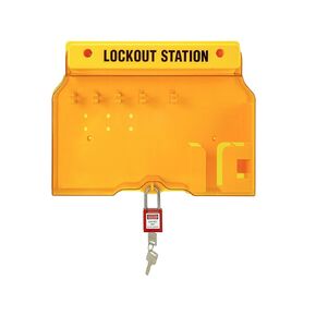 Lockout Tagout Station, Loto Station for 8 Safety Padlocks, Lockout and tagout Station with 1 Padlock and no Other Loto Products, Wall Mounted Lockout and tagout kit with Cover for Storage
