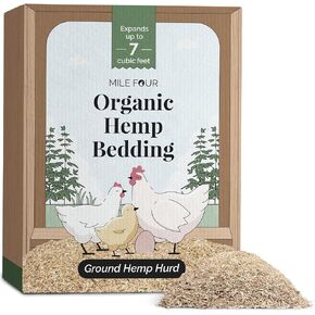 Hemp Bedding for Chickens & Chicken Nesting Boxes | 2.75 Liters, 1 Pound Sample Size | 100% Organic & US Grown on Local Family Farms | Hemp Chicken Coop Bedding