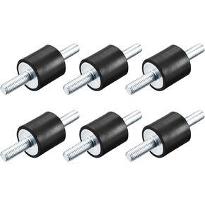 uxcell M8x23mm Rubber Mounts, 6pcs Anti Vibration Isolator Studs Shock Absorber Male for Air Compressors, Garage Motor, Diesel Engines, 30x15mm