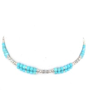 Cowgirl Hatband Vibrant Turquoise Double Gem Row Weave Filigree Style Beads Cowboy Western Fedora Panama Adjustable Size Gift Boxed