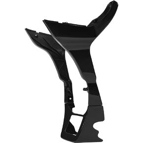 KUAFU Front Fairing Spoilers Cover Compatible with 2017-Up Harley-Davidson CVO Road Glide FLTRX Painted Black Plastic