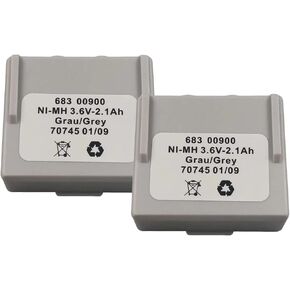 68300900 Rechargeable Battery 3.6V-2.1Ah Ni-MH Grau/Grey Battery for HETRONIC Remote Control(Pack of 2)