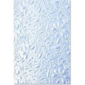 Sizzix 3-D Textured Impressions Embossing Folder Lacey by Kath Breen, 665324, Multicolor
