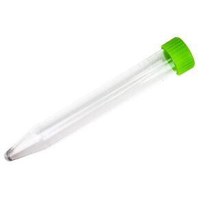 Caplugs Evergreen 240-2448-G50 15 mL Centrifuge Tubes with Screw Caps. Polystyrene, Bulk (Pack of 1000)