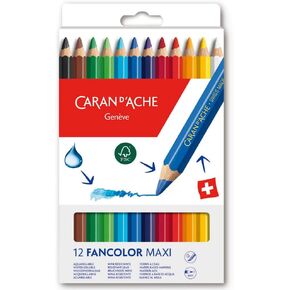 Caran d'Ache Fancolor Color Pencils, 6 Metallic Colors