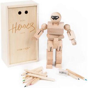 Playhard Heroes 1-Piece DIY Action Figure + Colored Pencils creative set