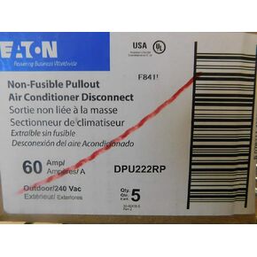 Cutler-Hammer DPU222RP Non-Fusible A/C Disconnect Switch, Gray