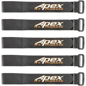 Apex RC Products 5 Pack 20mm x 300mm HD Non-Slip Battery Straps 3031A