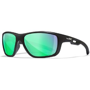Wiley X Wx Aspect Sunglasses, Green Mirror Glasses, Matt Black Frame, M-L