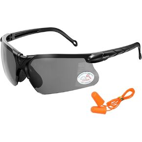 Shooting Glasses Hunting Safety Glasses Eye Protection for Shooting Range Lenses are produced by Carl Zeiss Vision Sunlens-Black