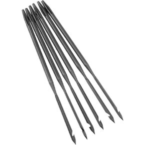 6PCS Sewing Awl Straight Hook Needle Round Hole Needle Cobbler Needle Hand Sewing Needle Suitable for Professional Shoemaking Repair Awl Needle Stitching Bag Leather Craft Awl Needle Tool Kit