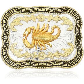 HUABOLA CALYN Long Horn Bull Western Belt Buckle Golden Rodeo Texas Cowboy Large Western buckles