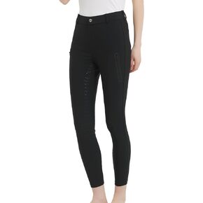 HR -Farm Equestrian Cooling Tech Breeches Womens Full Seat Silicone Horse Riding Pants with Zipper Pockets