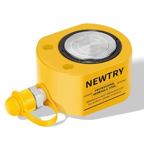 NEWTRY Hydraulic Ram Cylinder 20 ton Hydraulic Jack Lifting Cylinder Hydraulic Porta Power Cylinder Ram 0.51" Low Profile Hydraulic Ram Jack Mini, Portable for Shipbuilding, Bridge, Construction