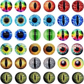 6MM 100PCS Dragon Eyes Glass Cabochon Eyes for Clay Doll Making Sculptures Props Craft DIY Findings Jewelry Making