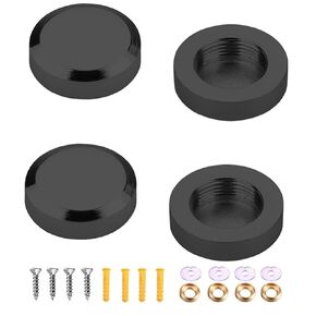 Mirror Screws Decorative Cap Cover Nails Brass material 25mm/1-Inch 4pcs, Black