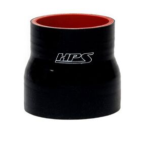 HPS HTSR-350-500-L4-BLK Silicone High Temperature 4-ply Reinforced Reducer Coupler Hose, 40 PSI Maximum Pressure, 4" Length, 3.5" > 5" ID, Black