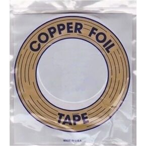 Edco 7/32" Copper Foil - Black Back - 1.0 Mil. Thick - 1 Pack