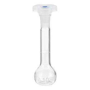 PATIKIL 10ml Volumetric Flask, 3.3 Borosilicate Glass Graduated Volumetric Measuring Flask with Plug Cap Tolerance 0.02ml for Lab Experiment, Clear