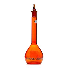 5655024D Borosil Flasks, Volumetric, Class A, Amber, PP Stopper, 500mL, 19/26, Ind. Cert, 10/Cs, 500Milliliters, Degree C, Borosilicate Glass, (Pack of 10) in Kuwait
