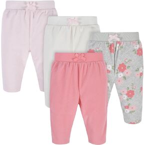 Gerber Baby-Girls 4-Pack Microfleece Pants