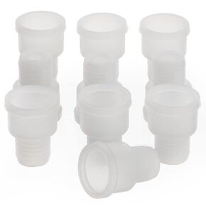 stonylab Silicone Stopper with Thread, 19# Natural Silicone Septum Stopper Fit for 19/22 Outer Joint Lab Glassware, Sleeve Type, Pack of 10