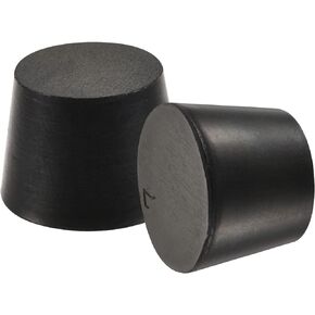 MECCANIXITY Rubber Tapered Plug 18mm to 24mm Solid Test Tubes Bungs Stopper Black for Lab Home 5 Pieces