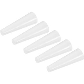 MECCANIXITY Silicone Rubber Tapered Plug 2mm to 6mm Solid White for Powder Coating, Painting, Anodizing, Plating, Sandblasting, Laboratory Use 20 Pieces