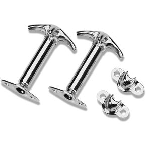 Bestop 51294-00 5129400 Chrome Finish Hood Latch Kit for 1942-1995 CJ & Wrangler