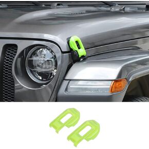 Hoolcar Hood Latch Lock Catch Brackets Cover for 2018-2021 Jeep Wrangler JL JLU & 2020-2021 Gladiator JT, Orange