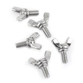Machine Screw, 5PCS 8 Types M5 Butterfly Wing Nuts Assortment Kit, 304 Stainless Steel Wing Butterfly Screws Bolts Wingbolt Machine, Wing Nuts (M5*10mm)