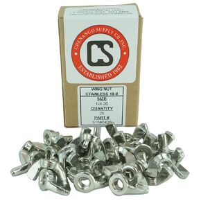 Stainless 1/4-20 Hex Nuts, USS Coarse Thread, 304 Stainless Steel, 100 pieces (1/4 Hex Nuts)