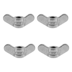 Maxmoral 4PCS M8 Wing Nut 304 Stainless Steel Butterfly Nut Hand Twisted Fastener Hardware Parts for Mechanical Electronic Furniture Decoration