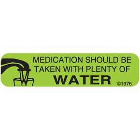 5-X Permanent Paper Label,"Medication Taken", 1 9/16" x 3/8", Green (500 per Roll, 2 Rolls per Box)