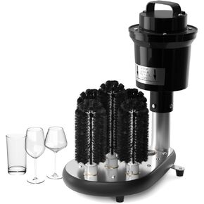 WantJoin Electric Commercial Glass Washer,Winery Wine Glass Cleaning Machine,5 Cleaning Brush Washers Glass,Perfect for Bars and Cafes
