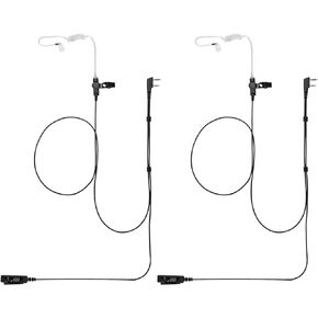 Kenwood Earpiece Surveillance Kit Compatible with Baofeng UV-5R BTECH Retc15/Retevis RT21 RT22 Arcshell AR-5 Walkie Talkie Radio with Big PTT Mic Tansparent Acoustic Tube Headset