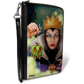 Buckle-Down Disney Wallet, Zip Around, The Evil Queen Poisoned Apple Pose, Vegan Leather