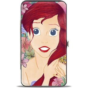 Buckle-Down Women's Hinge Wallet-Little Mermaid Ariel, 7" x 4"