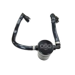 J&L Oil Separator Co. Oil Separator 3.0 3024P Compatible with 2018-2022 Mustang GT; 2019 Bullitt; 2021-2022 Mustang Mach I Passenger Side (Black)