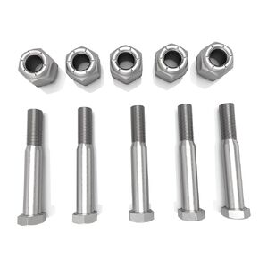 Grade 2 Shear Bolts for Rotary Cutters 1/2" x 3-1/2" with Nylock Nuts - 5 Pack