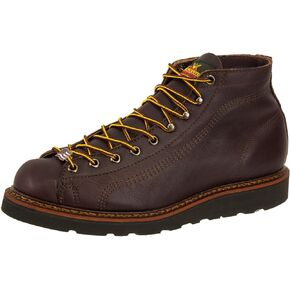 Thorogood American Heritage Series Lace-To-Toe Wedge Sole Leather Roofer Boots for Men with Slip-Resistant Outsole