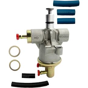Lift Valley Fuel Pump with Hose Lines Washers Install Kit For 1994-1997 Ford F250 F350 Superduty 7.3L Diesel Powerstroke Replaces OE# F6TZ-9350-A